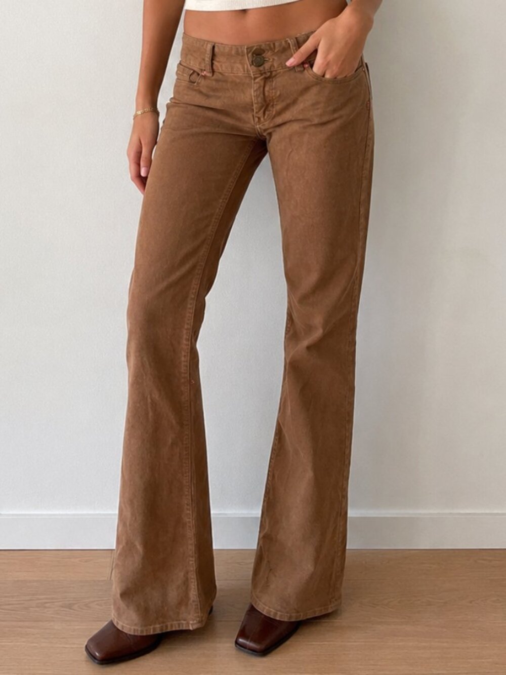 Gap 1969 Perfect Bootcut Corduroy Pants Camel Tan Y2K Vintage Low Rise Size 4